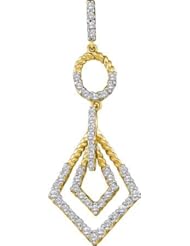 Real Diamond Earrings 1.00CTW DIAMOND LADIES EARRINGS Yellow-gold 14K