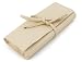 Cream Leather Jewellery Roll With Ties