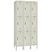 Lyon PP52833 3 Tier Steel Locker Unit with 3 Frames, 36" Width x 15" Depth x 72" Height, Putty