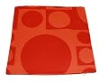 Contemporary decorative throw pillow cover - cotton, red shapes