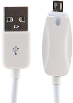 LB1 High Performance New Micro USB Cable for Samsung Galaxy S5 S4 S3 S2 Note 1 Note 2 Note 3 Mega HTC One X Sensation XL EVO Radar Nokia Lumia 920 800 N8 N9 LG Nexus 4 Optimus 4X 2X 3D Sony Xperia Z ZL SL U P Motorola Droid Razr Blackberry Z10 Torch 9860 GPS Kindle Fire LED Light Universal Charging and Data Sync Micro USB Cable (White)