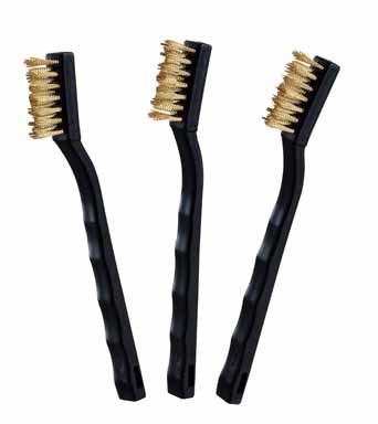 Pk/3 x 12: Ace Mini Brass Bristle Brushes -I/2 Brass Bristles (46638)