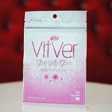 VitVer L-Glutathione+ Vitamin C Dietary Supplement Bright & White skin