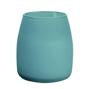 Ivyline S0522681001 Kerzenglas 82 / 90 mm dezenter Kerzenschein 6 Stück Türkis