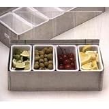 Bar Caddy Condiment Holder, Stainless Steel