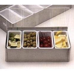 Bar Caddy Condiment Holder, Stainless Steel by Bar Accessories