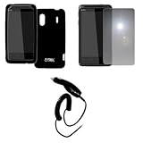EMPIRE Black Silicone Skin Case Cover + Mirror Screen Protector + Car Charg ....