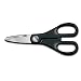 Victorinox Kitchen Shear 3-Inch Stainless Steel Round Tip Safety Blade, Black Poly Handle