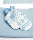 1 Sample Pair Miniature White Felt Winter Mittens