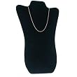 Black Velvet Padded Necklace Pendant Bust Showcase Display 14 1/8"