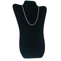 Black Velvet Padded Necklace Pendant Bust Showcase Display 14 1/8"