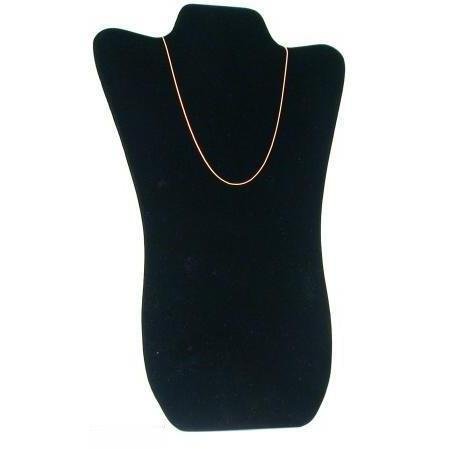 Black Velvet Padded Necklace Pendant Bust Showcase Display 14 1/8