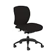 National Office Furniture Fuel Low Back Armless Task Chair, Black Fabric