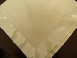 1 Dozen Ivory Satin Border Cotton Napkins 20 x 20