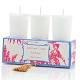 3 Votive Candles in Gift Box, Lis Blanc (White Lily) Seda France
