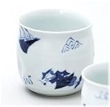 青花 異人づくし  一服碗（大） 【湯呑 有田焼】