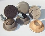 Felt based for hard floors. Grey finish to fit 50mm Ball - Shepherd type Castor. Pack of 4