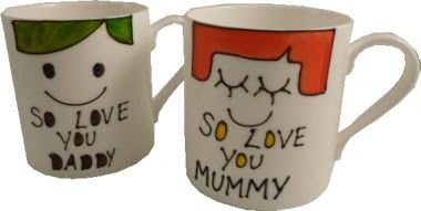 So Love You Mummy and Daddy China Mugs(Pair)