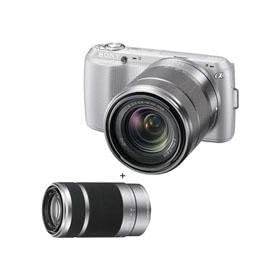 Sony Alpha NEX-C3 16MP Compact Interchangeable Lens Digital Camera Kit with E-mount 18-55mm Lens, Silver & Sony 55-210mm f/4.5-6.3 OSS E-mount NEX Lens