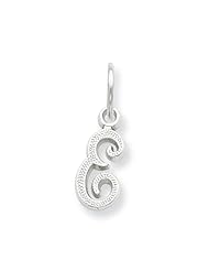 The Sadie Mini Satin Script Initial Pendant in 14K White Gold Letter E