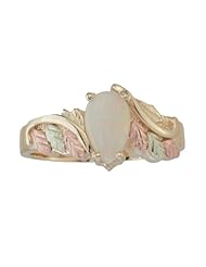 Black Hills Gold Pear-shaped Opal Ring