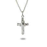 Petite Sterling Silver Claddagh Cross Pendant