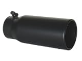A.P. FLAT BLACK Exhaust Muffler Tip for FORD POWERSTROKE and CHEVY DURAMAX with Stock 3.6