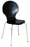 Set of 4 Wood Stackable Chairs- Black FREE SHIPPING!