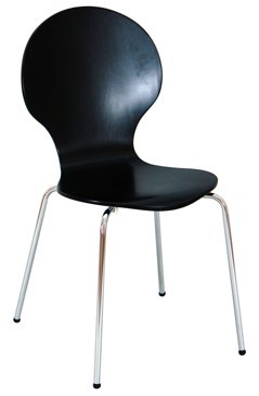 Kitchen: Set of 4 Wood Stackable Chairs Black FREE SHIPPING!