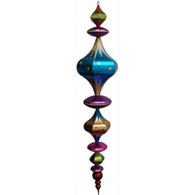 Oversized 56 Majestic Colorful Finial Commercial Christmas Ornament Decoration by CMI