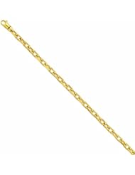Genuine 14K Yellow Gold 5.6Mm Polished Fancy Link Bracelet 8.5 Inches 100% Satisfaction Guaranteed.