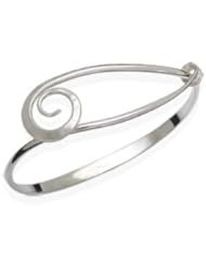 Ed Levin, Swirl Bracelet, .925 Sterling Silver, Sizes S - L, Expandable