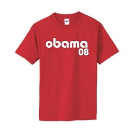 OBAMA 08 on 100% Heavy Cotton T-Shirt in 32 Colors