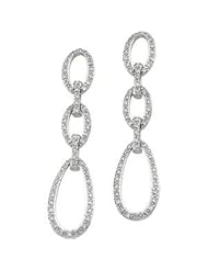 Jewelplus 5/8 ct tw Diamond Earrings 14K White Pair 5/8 Ct Tw