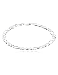 Sterling Silver 150-Gauge Figaro Chain Bracelet, 8.5"