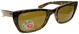 Ray Ban Caribbean Sunglasses - Model 4148 - Light Havana Color Frame, Brown POLARIZED Lenses with Rear Surface Anti-Reflection coating