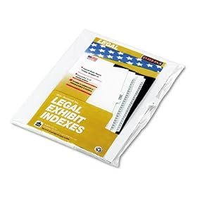 90000 Series Legal Exhibit Index Dividers, 1/26 Cut Tab, Title K, 25/Pack