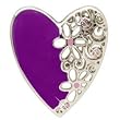 Finders Key Purse Purple Lace Heart Key Chain