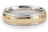 BENCHMARK Two Tone 14K Gold 6mm Classic Ring (Sz 4 - 8)