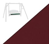 5' Natural Cedar Outdoor Patio Swing Cushion - Crimson Red