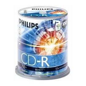 Philips - Spindle 100 CD-R 700 Mo 80 mins 52x - 908210002426