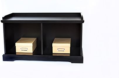 Inskeppa Black Entryway Storage Bench - Cubby Hole Design