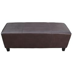 Sitzbank Gepolstert Wenge/Braun 2003-WBr - F��e Wenge - Bezug Braun