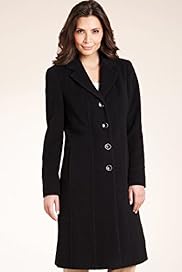 Wool Blend Single Breasted Coat with Cashmere