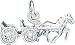 Sterling Silver Horse and Buggy Charm