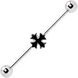 Surgical Steel Black Gothic Cross Industrial Barbell Earring