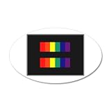 38.5x24.5O Wall Vinyl Sticker Gay Pride Flag EqualRight
