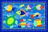 Olive Kids Somethin' Fishy 19x29 Play Time Nylon Area Rug OLK-023 1929