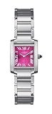 Cartier Womens W51030Q3 Tank Francaise Limited Edition Raspberry Dial Watch