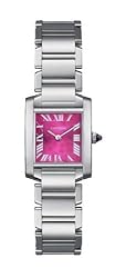 Cartier Women's W51030Q3 Tank Francaise Limited Edition Raspberry Dial Watch